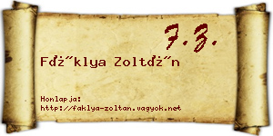 Fáklya Zoltán névjegykártya