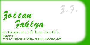 zoltan faklya business card